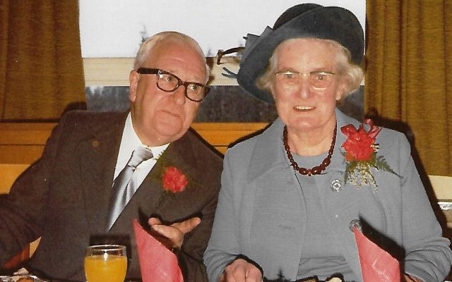 mum and dad at Ruby wedding celebrations 14months before she died
