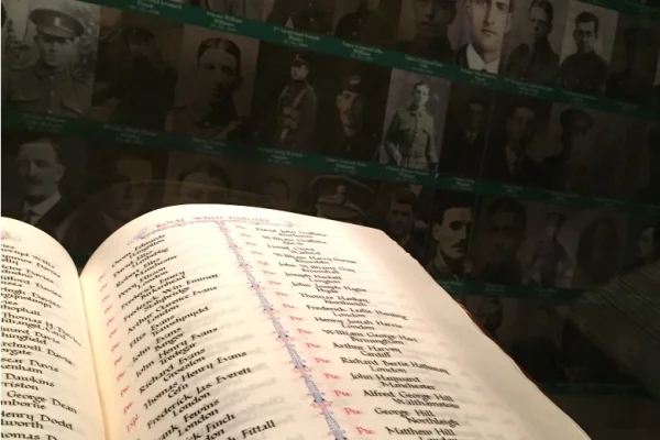 Book of Remembrance exhibition Caernarfon Hedd Wyn