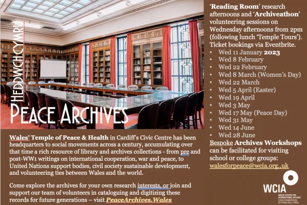 Archives Workshops Flyer - Library Volunteering and Reading Room Open Days